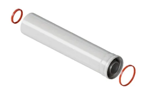 ROMMER Удлинитель дымохода коакс. раструбн. 60/100 L 500