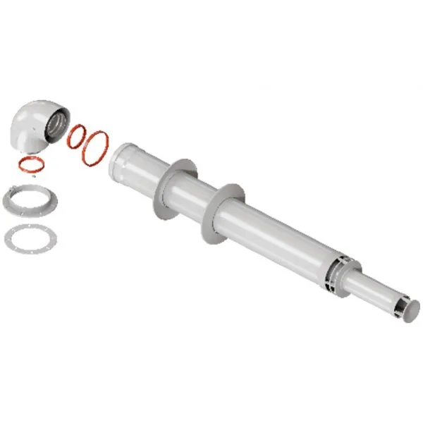 Комплект Ø60/100 - коаксиальный универсальный (Bosch, Buderus, Navien S/C/E, Electrolux, Baxi ECO Nova/Classic, Лемакс, Fondita)в комплекте фл