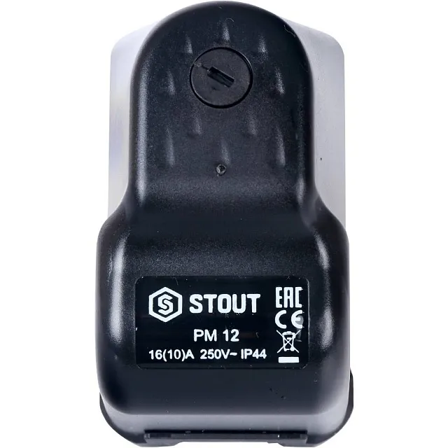 Реле давления для водоснабжения PM12G, 3-12 бар,1/4", с накидной гайкой STOUT