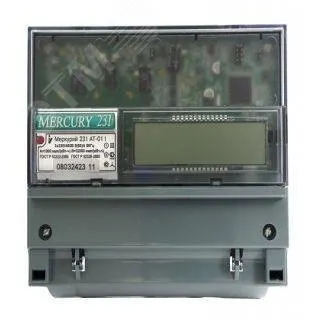 Счетчик электроэнергии Меркурий 231 АТ-01 трехфазный многотарифный, 5(60), кл.точ. 1.0, D, ЖКИ, IrDA 2 Тарифа МСК (231AT-01I 2тарифа МСК)