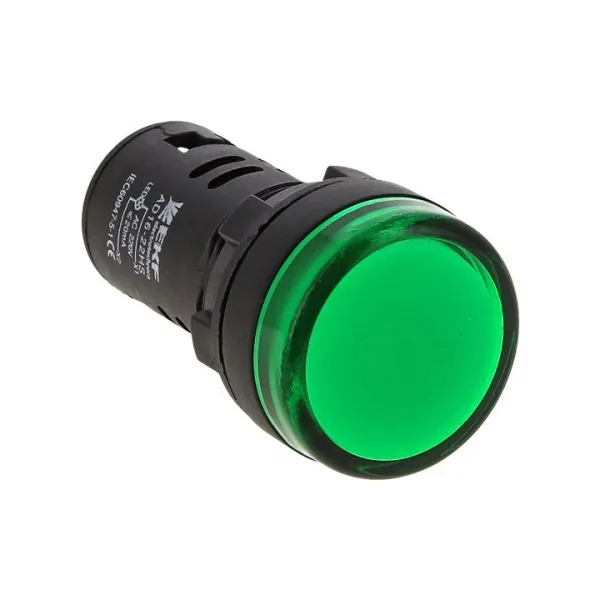 Лампа AD16DS LED диам. 16мм зеленый 230в AC