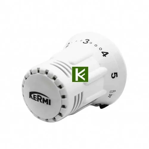 KERMI термостатическая головка ZV01900002 с фиксатором и установкой нуля, белая М30 х 1,5