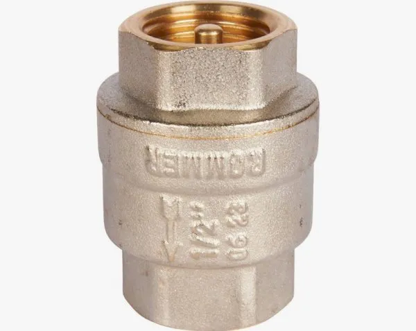 Клапан обратный с латунным седлом 1/2" ROMMER