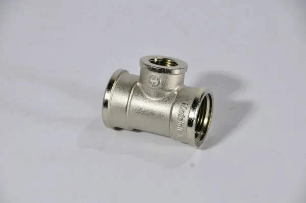 Тройник 1"х3/4"х1" ггг STOUT (никель)