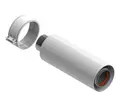 STOUT Элемент дымохода Ø60/100 труба коаксиальная 250 мм п/м, уплотнения и хомут в комплекте, фото 1