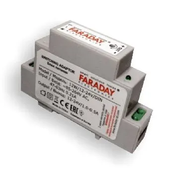 Импульсный блок питания FARADAY 12W (max 18W) 12В(1A)-24В(0,5A) ZONT