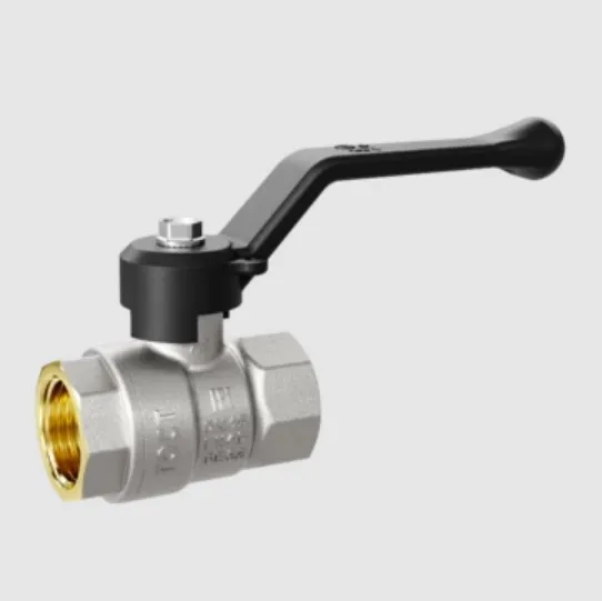 Кран шаровой 3/4" гг ручка (никель) LD