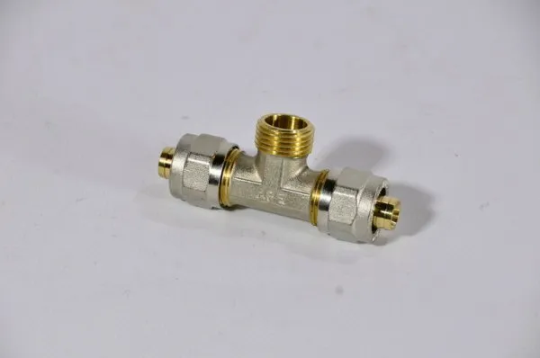 Тройник 2ц+ш 16*1/2" STOUT