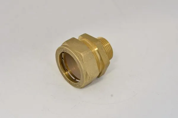 Муфта из латуни для соединения гофротрубы DN 20 3/4" НР