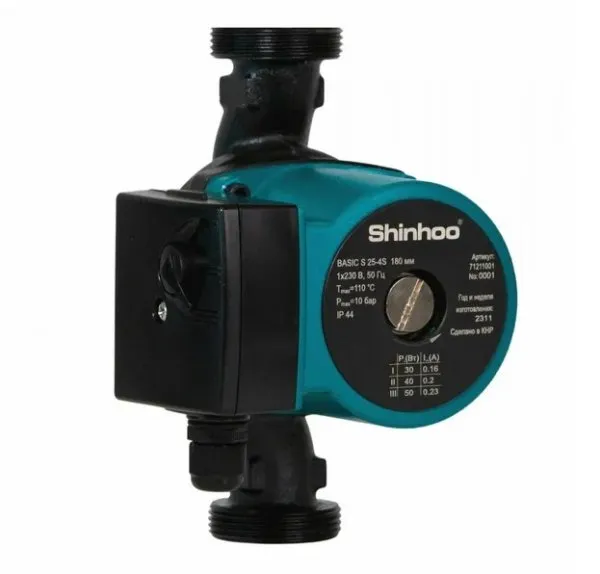 Насос циркуляционный 25/ 4S -180 мм Shinhoo BASIC S