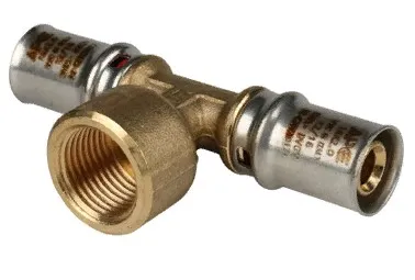 Тройник пресс с переходом на вн. р. 16х1/2"х16 STOUT