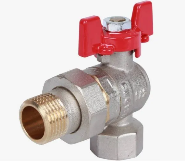 Кран шаровой 1" гш американка угловая бабочка ROMMER
