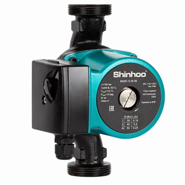 Насос циркуляционный 15/ 6S -130 мм Shinhoo BASIC S 3/4 н.р.