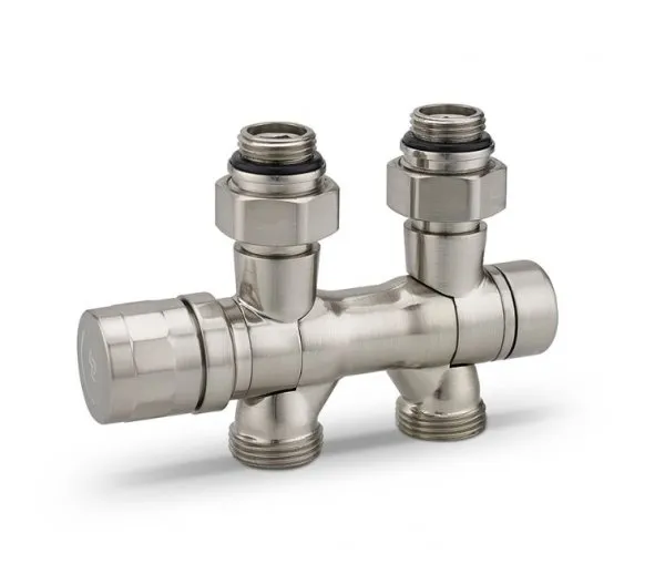 Узел нижнего подключения универсальный, матовый никель 1/2"х3/4"EK НР