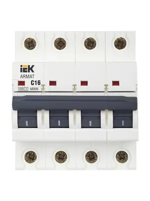 Выключатель автоматический 4P 16А C M06N (AR-M06N-4-C016) ARMAT IEK