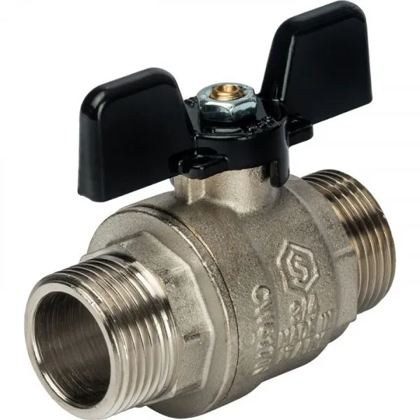 Кран шаровой 3/4" шш бабочка полнопроходной STOUT