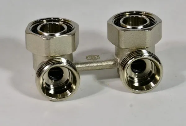 STOUT 3/4" 2 двухтрубной системы, угловой блок (евроконус)