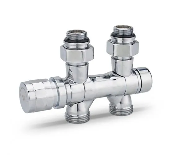 Узел нижнего подключения универсальный, хром 1/2"х3/4"EK НР