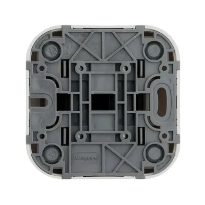 Выключатель двухклавишный наружный белый 10А 782202 Legrand