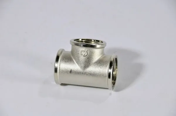 Тройник 3/4" ггг STOUT (никель)
