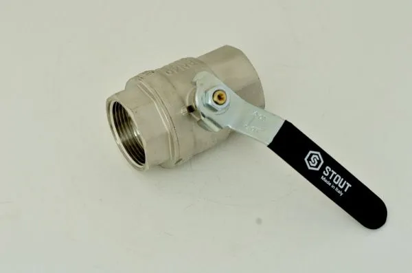 Кран шаровой 3/4" гг ручка полнопроходной STOUT