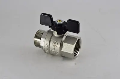 Кран шаровой 1" гш бабочка полнопроходной STOUT