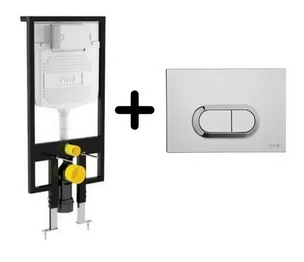Комплект инсталляция с клавишей VitrA 740-0580, хром