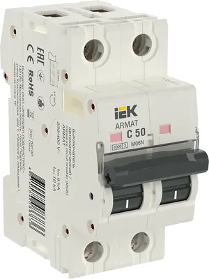 Выключатель автоматический 2P C 50А M06N (AR-M06N-2-C050) ARMAT IEK