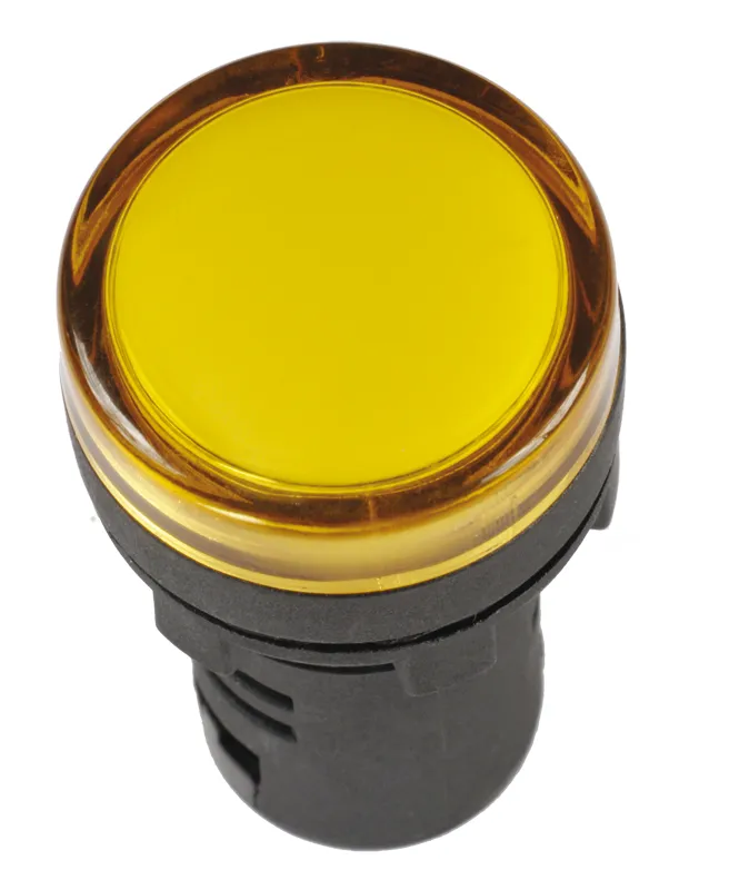 Лампа AD16DS LED диам. 16мм желтая 230в AC
