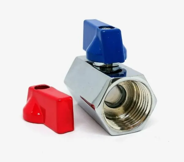 Кран шаровой 1/2" гг мини (хром) бабочка TIM