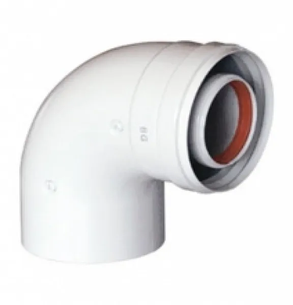 BAXI Коаксиальный DN 60/100 отвод 90 o без муфты