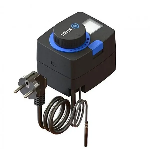 Сервопривод с датчиком для фиксированной регулировки температуры 230V STOUT