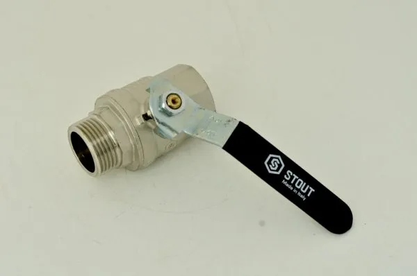 Кран шаровой 1 1/2" гш ручка полнопроходной STOUT