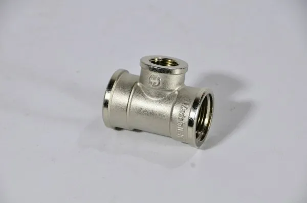 Тройник 1"х1/2"х1" ггг STOUT (никель)