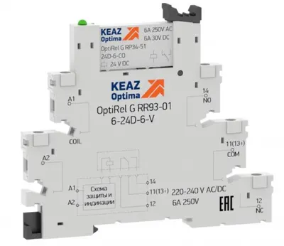 РЕЛЕ и РОЗЕТКА - Модуль релейный 220в OptiRel G RM38-51-220-240U-6-V-CO-G 282947