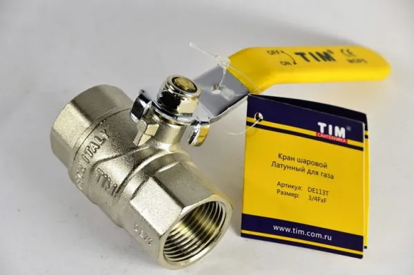 Кран шаровой 3/4" гг ручка TIM (ГАЗ 11Б27п A 11)
