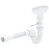 Сифон 1 1/2" с разрывом струи DR0115 АНИ прямоточ. с гофрой 40*40/50