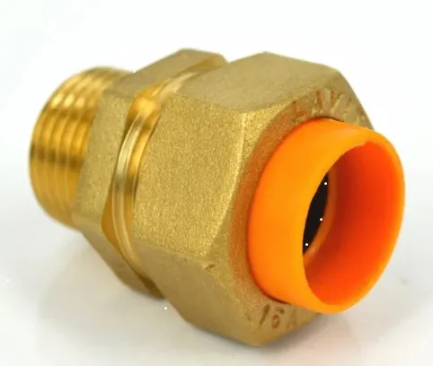 Муфта из латуни для соединения гофротрубы DN 15 1/2" НР ГАЗ