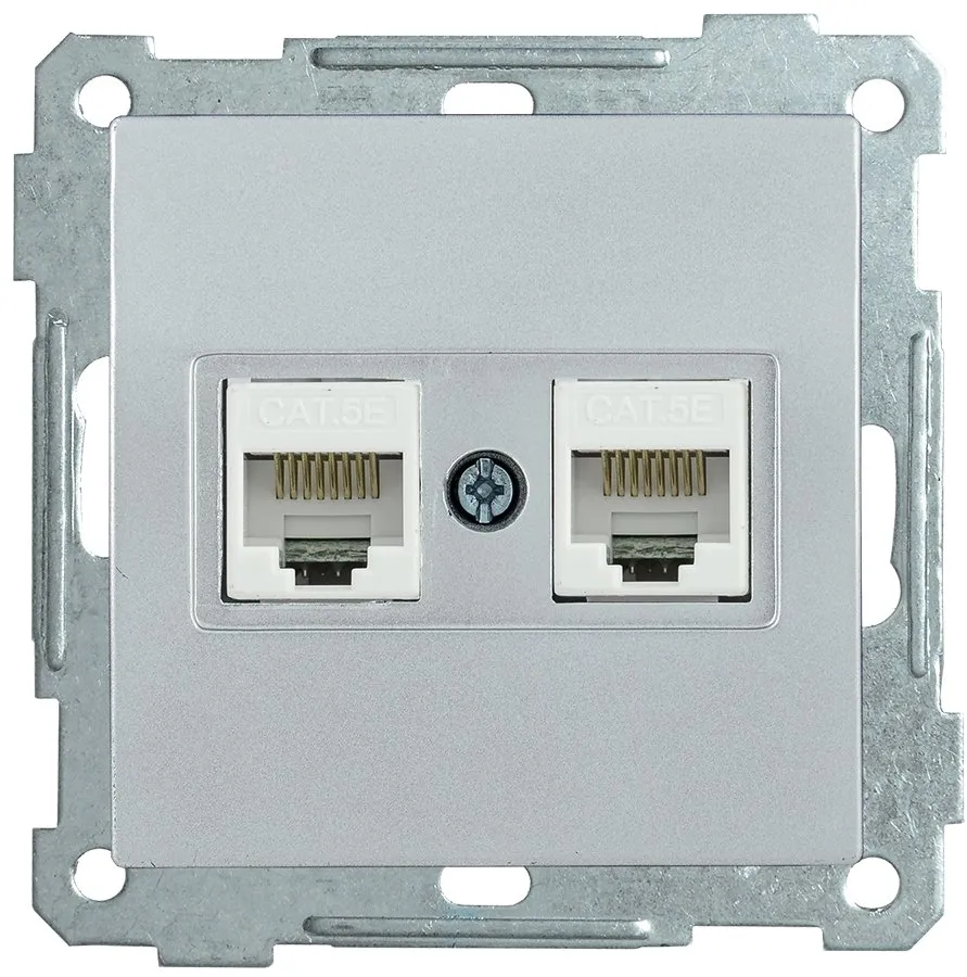 Розетка 2-ая компьютерная RJ45 Cat5e BOLERO
