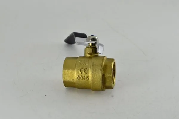 Кран шаровой 3/4" гг ручка (латунь) TIM