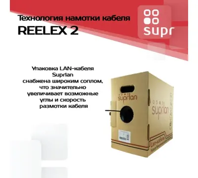 Витая пара стойкая к УФ Premium FTP 5e 4x2x0,51 Cu PE Out. 305м SUPRLAN