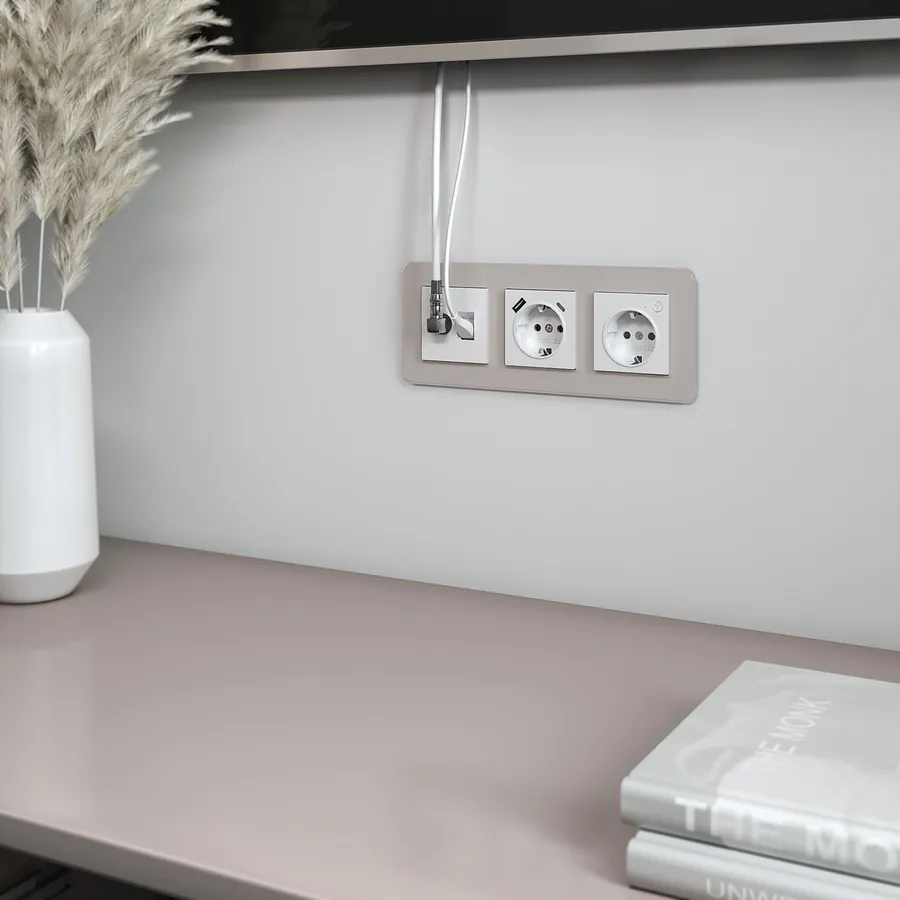 TV + RJ-45 розетка БЕЛЫЙ FLORENCE тв и интернет розетка