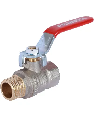 Кран шаровой 3/4" гш ручка (никель) ROMMER