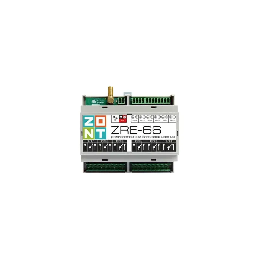 ZONT Блок расширения безпроводной ZRE-66E ( 6 зон ) 868МГц для универсальных контроллеров (связь через МЛ-590)