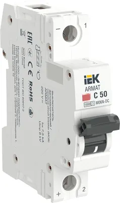 Выключатель автоматический 1P C 50А M06N (AR-M06N-1-C050) ARMAT IEK