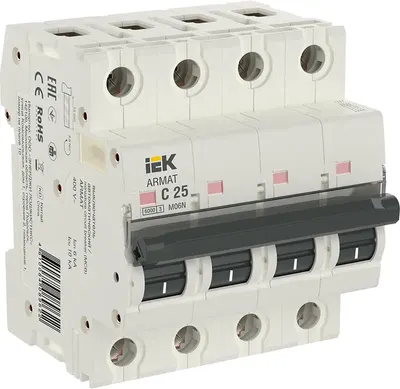 Выключатель автоматический 4P 25А C M06N (AR-M06N-4-C025) ARMAT IEK