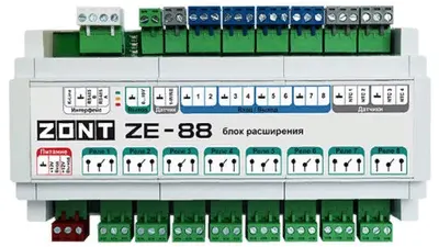 ZONT Блок расширения ZE-88 (791-) для универсальных контроллеров (связь по K-line, RS-485)