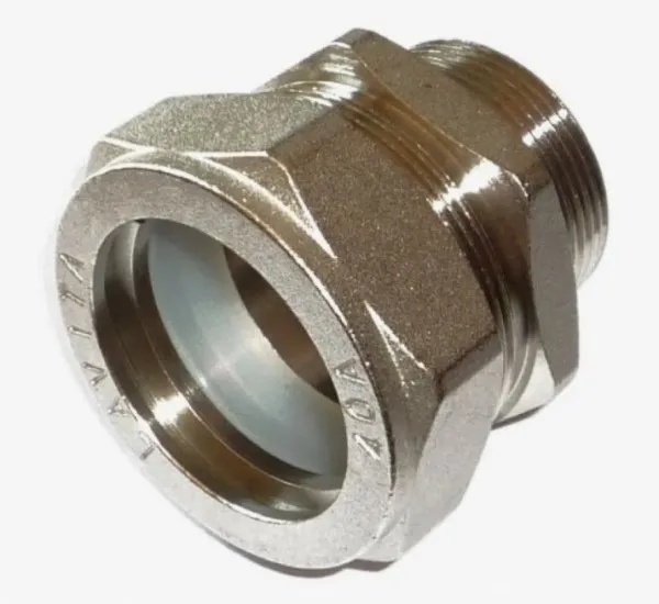 Муфта никель для соединения гофротрубы DN 25 1 1/4" НР