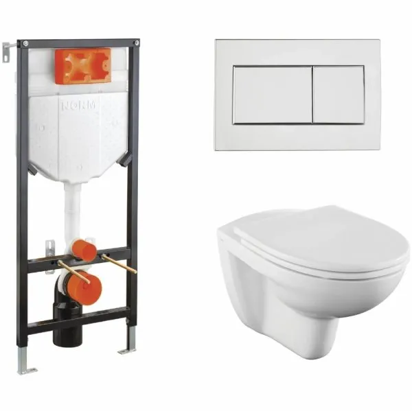 Комплект: Norm Fit L-box сет ун.+инстал.+кн.+сид. Vitra