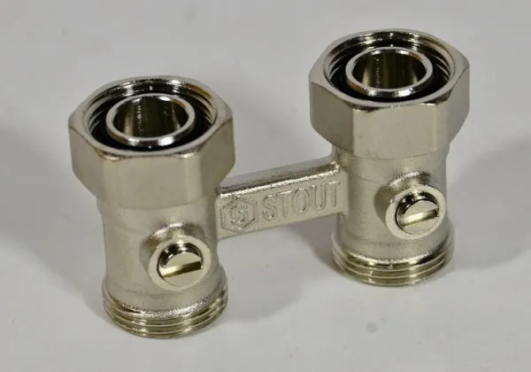 STOUT 3/4" 2 двухтрубной системы, прямой блок (евроконус)